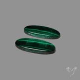 Green Malachite with Chattoyancy Pair