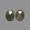 Rose Cut Green Sapphire Pair Rare