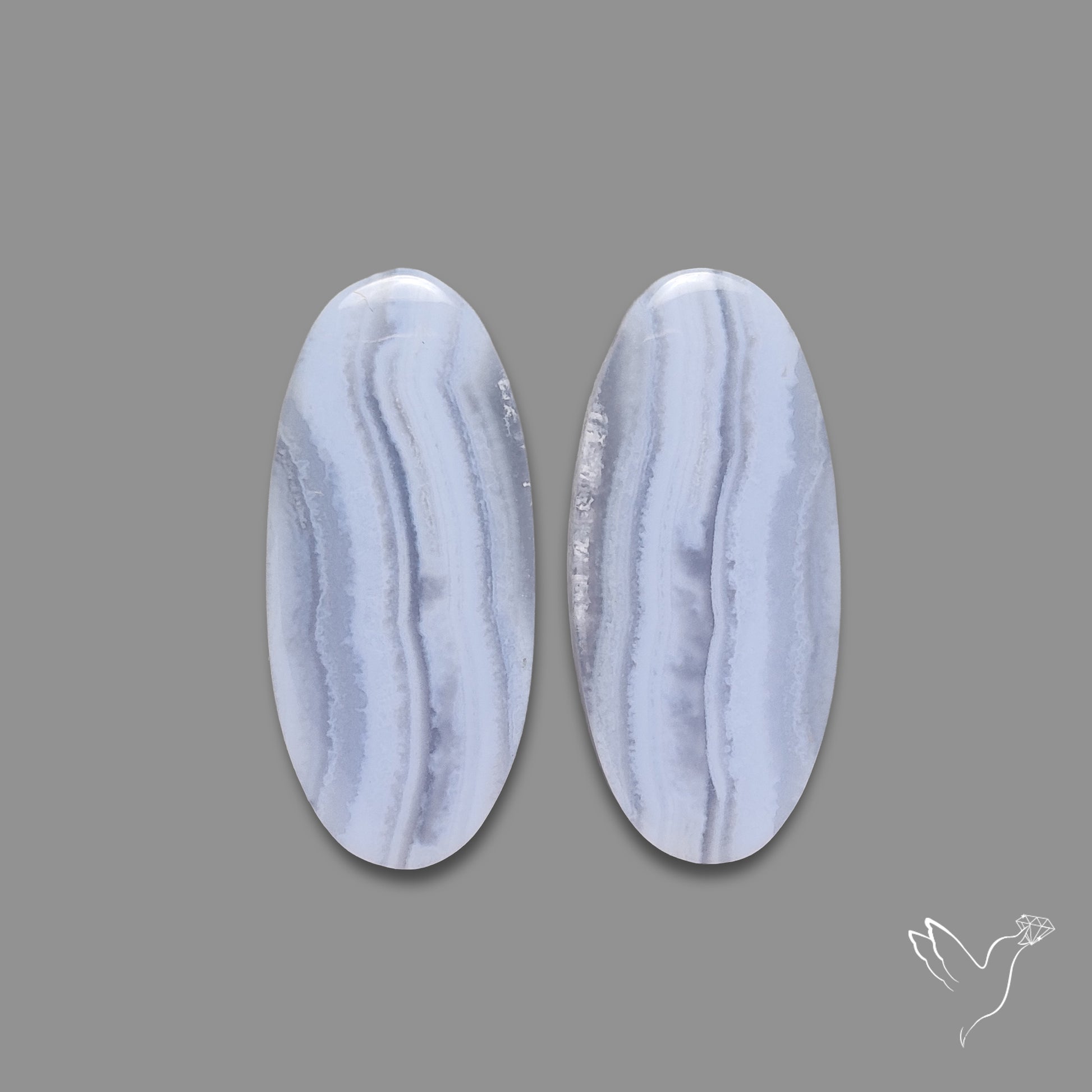 Blue Lace Agate Pair