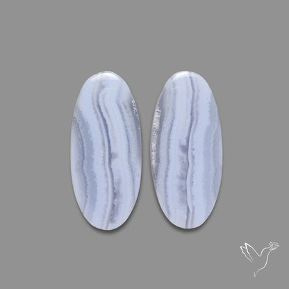 Blue Lace Agate Pair