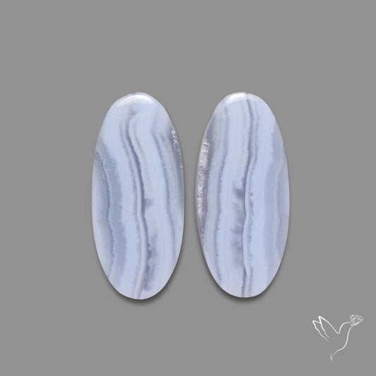 Blue Lace Agate Pair