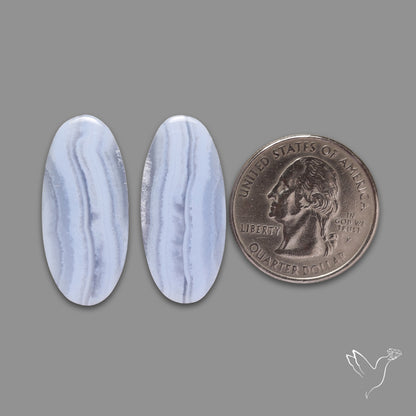 Blue Lace Agate Pair