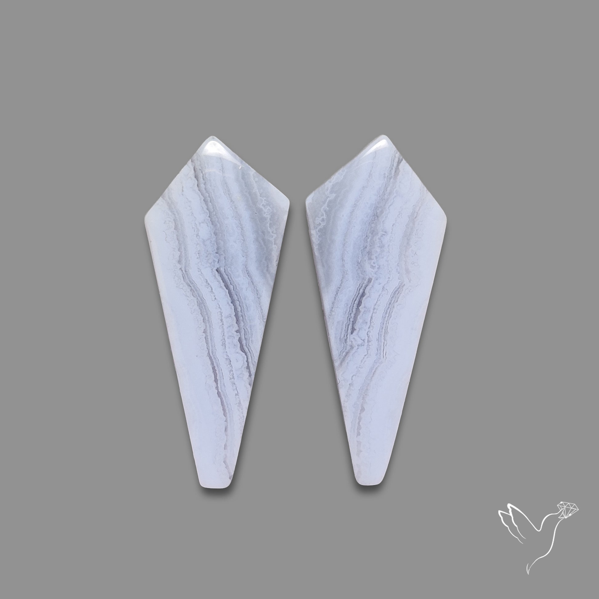 Blue Lace Agate Pair