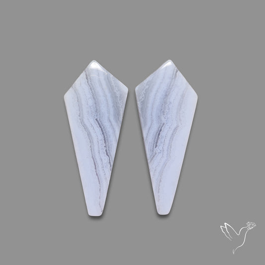 Blue Lace Agate Pair