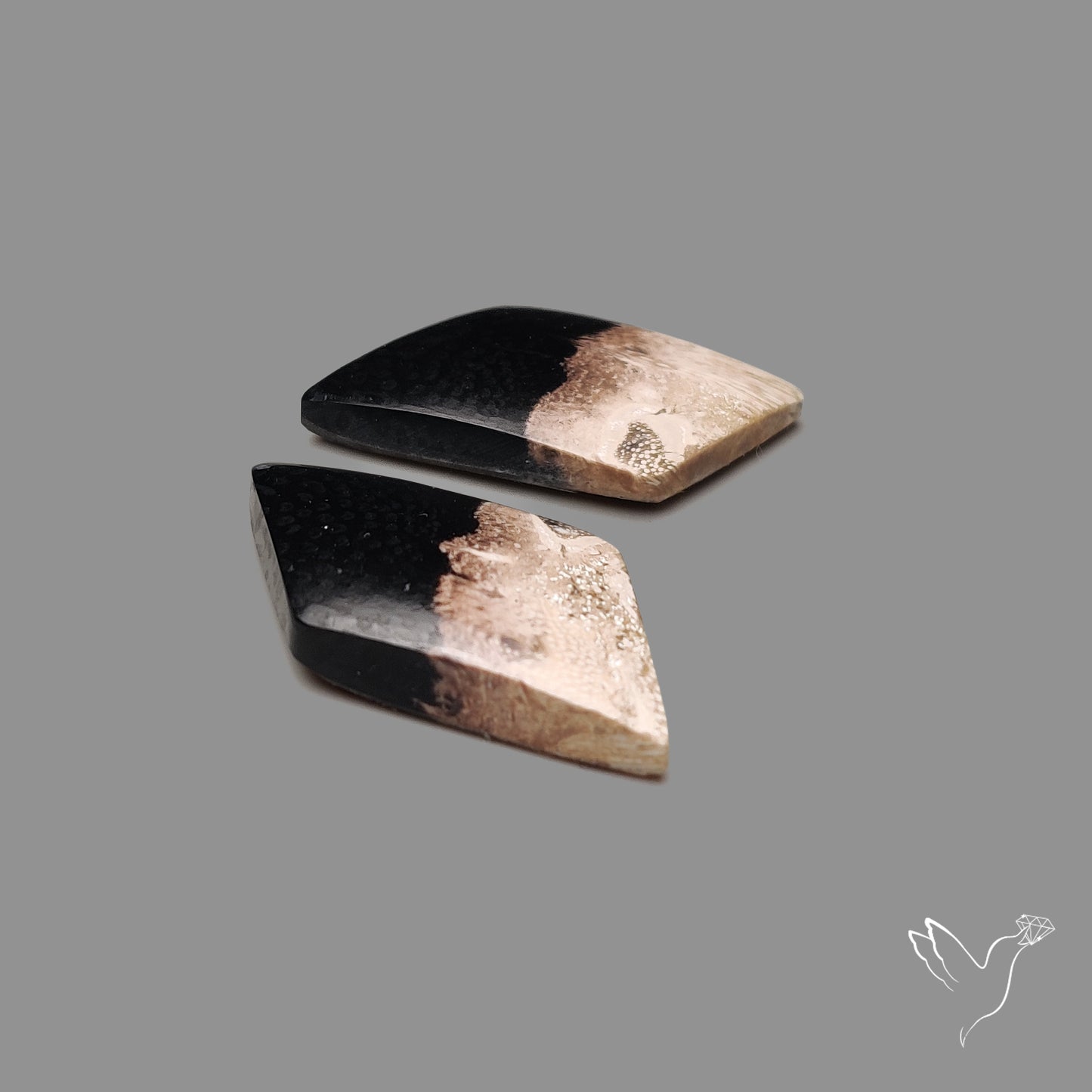 Indonesian Palmroot Agate Pair