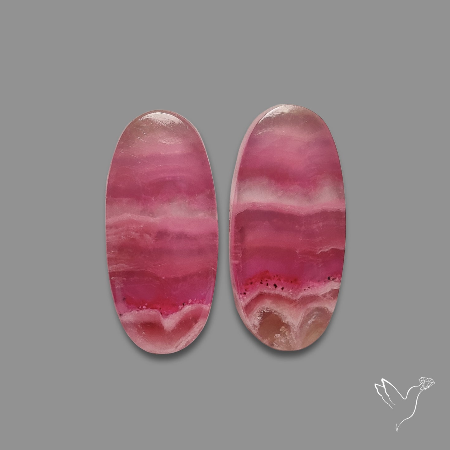 Rare Gem Cobaltoan Calcite Pair Deep Pink