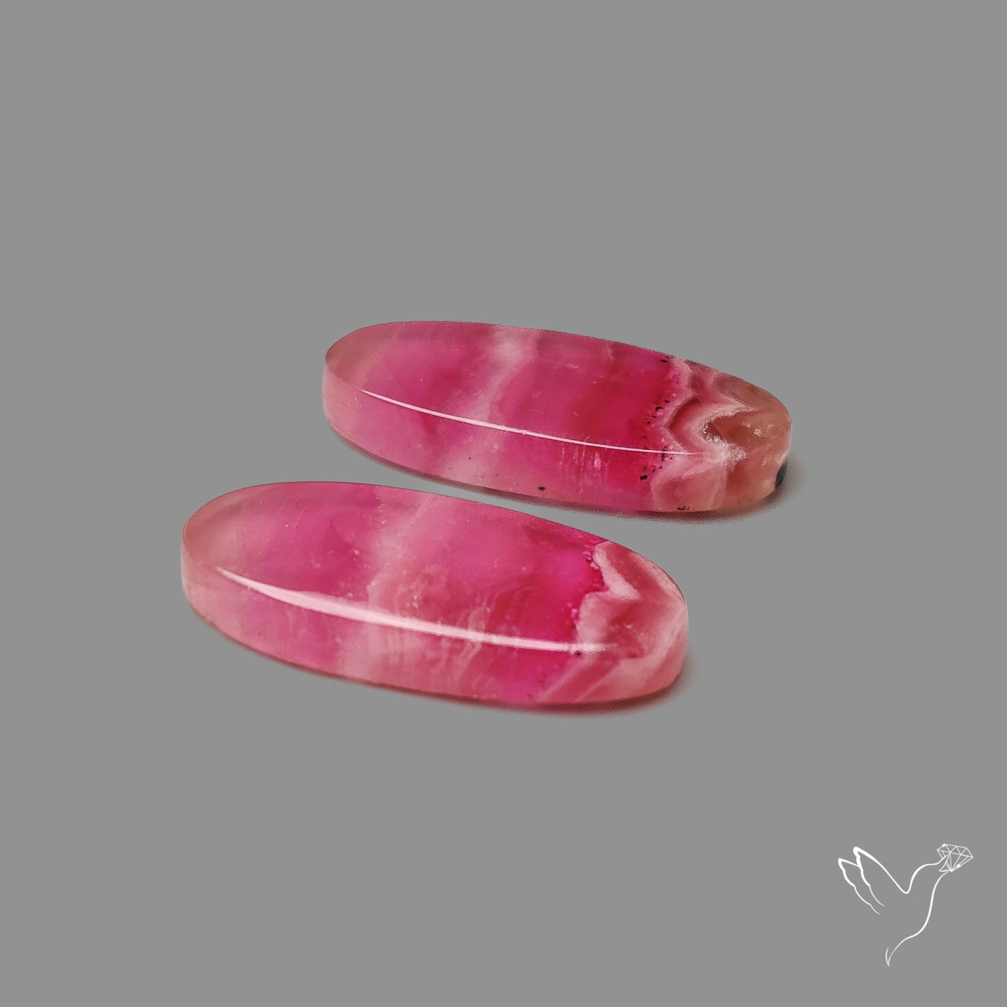 Rare Gem Cobaltoan Calcite Pair Deep Pink