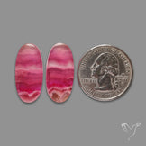 Rare Gem Cobaltoan Calcite Pair Deep Pink