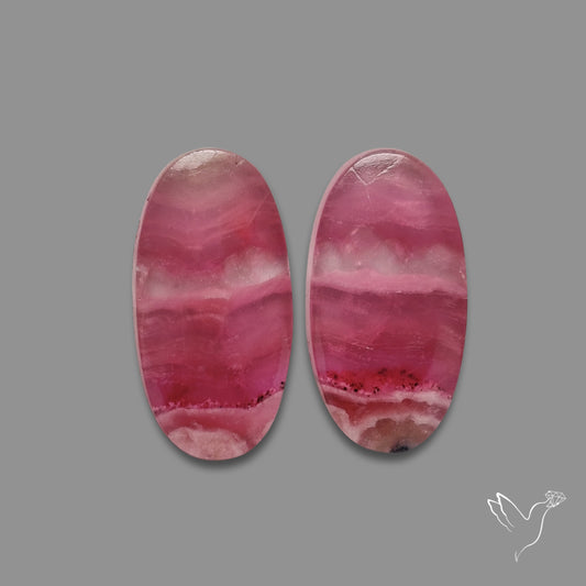 Rare Gem Cobaltoan Calcite Pair Deep Pink