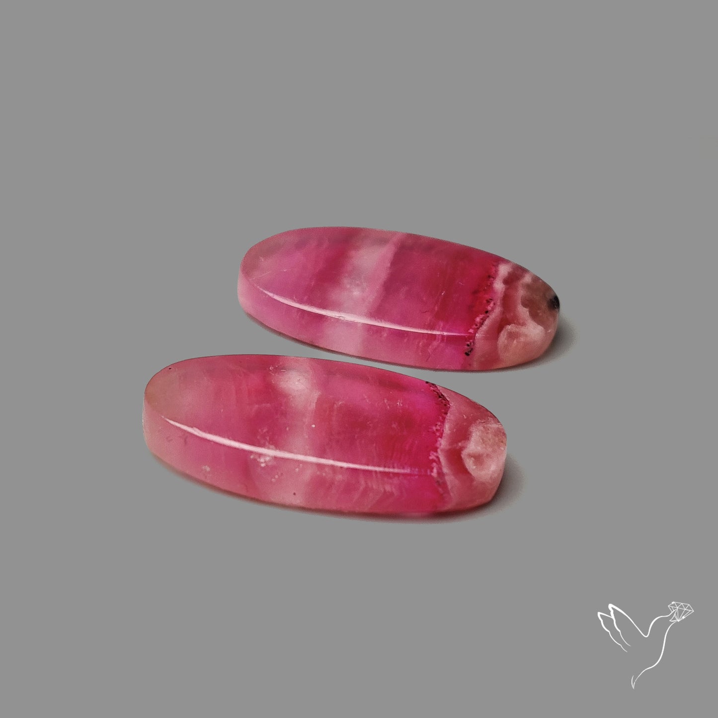 Rare Gem Cobaltoan Calcite Pair Deep Pink