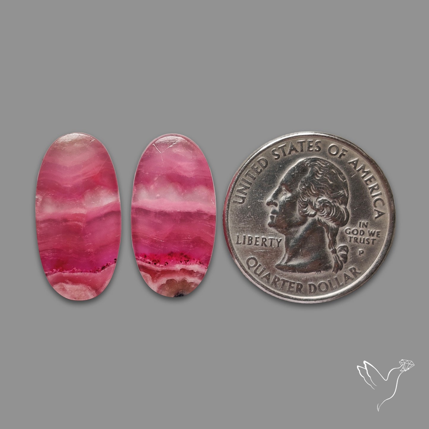 Rare Gem Cobaltoan Calcite Pair Deep Pink