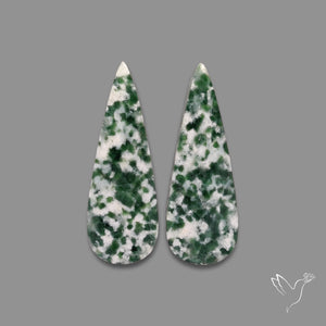 Chrome Diopside In Quartz Pair