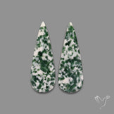 Chrome Diopside In Quartz Pair