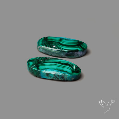 Chrysocolla In Malachite Pair