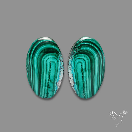 Chrysocolla In Malachite Pair