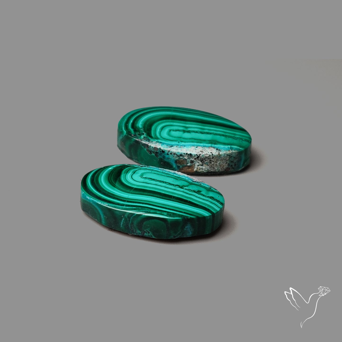 Chrysocolla In Malachite Pair