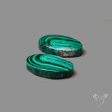 Chrysocolla In Malachite Pair