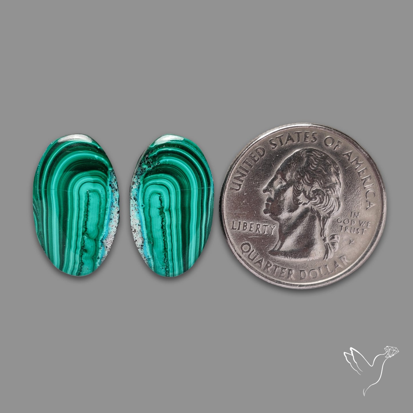 Chrysocolla In Malachite Pair