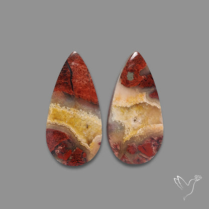 Snakeskin Jasper Pair