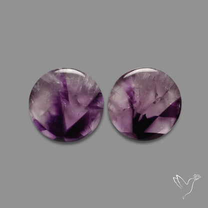 Trapiche Amethyst Pair