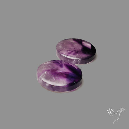 Trapiche Amethyst Pair