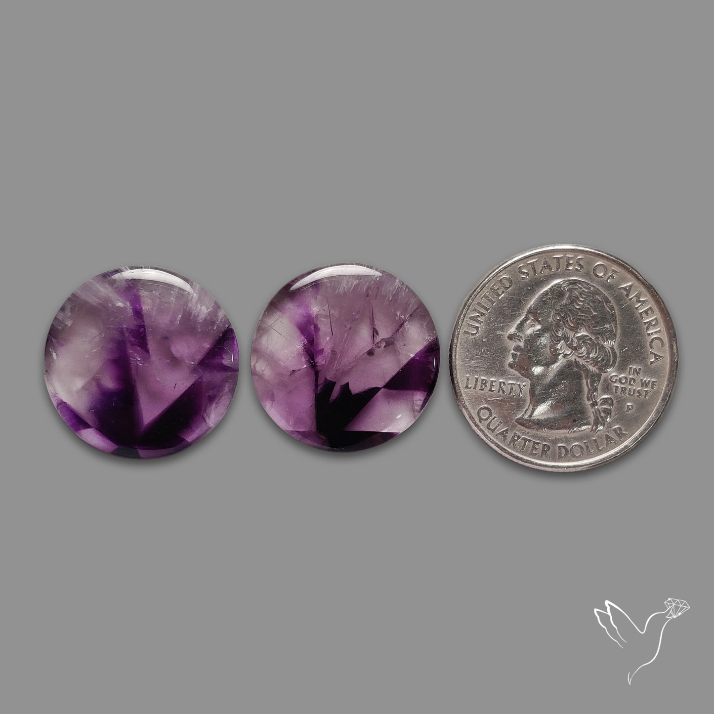 Trapiche Amethyst Pair