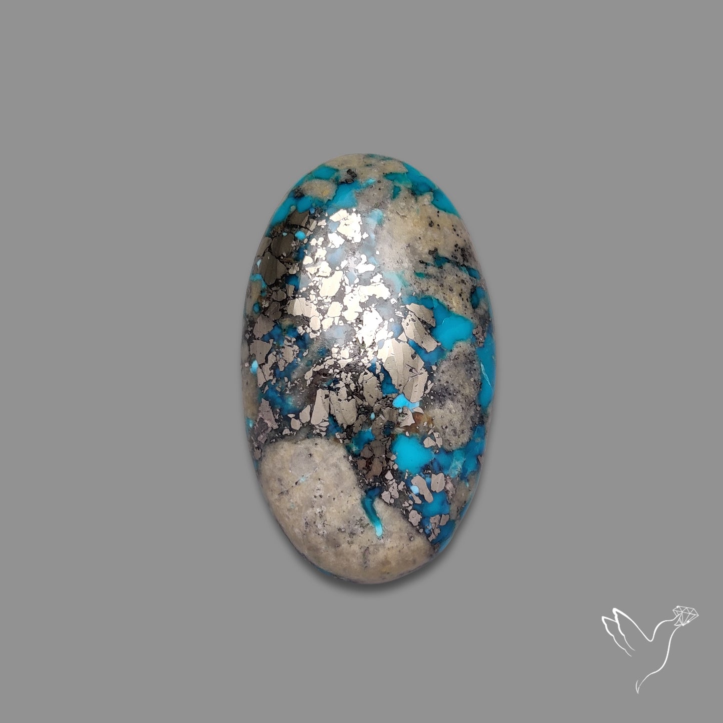 Morenci Turquoise With Pyrite Inclusions