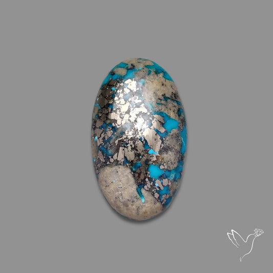 Morenci Turquoise With Pyrite Inclusions