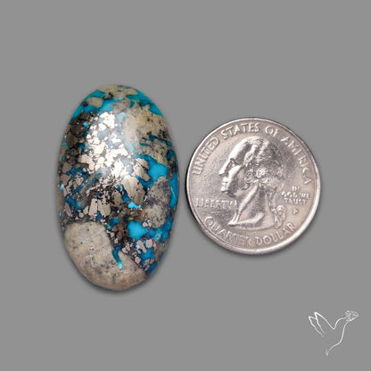 Morenci Turquoise With Pyrite Inclusions