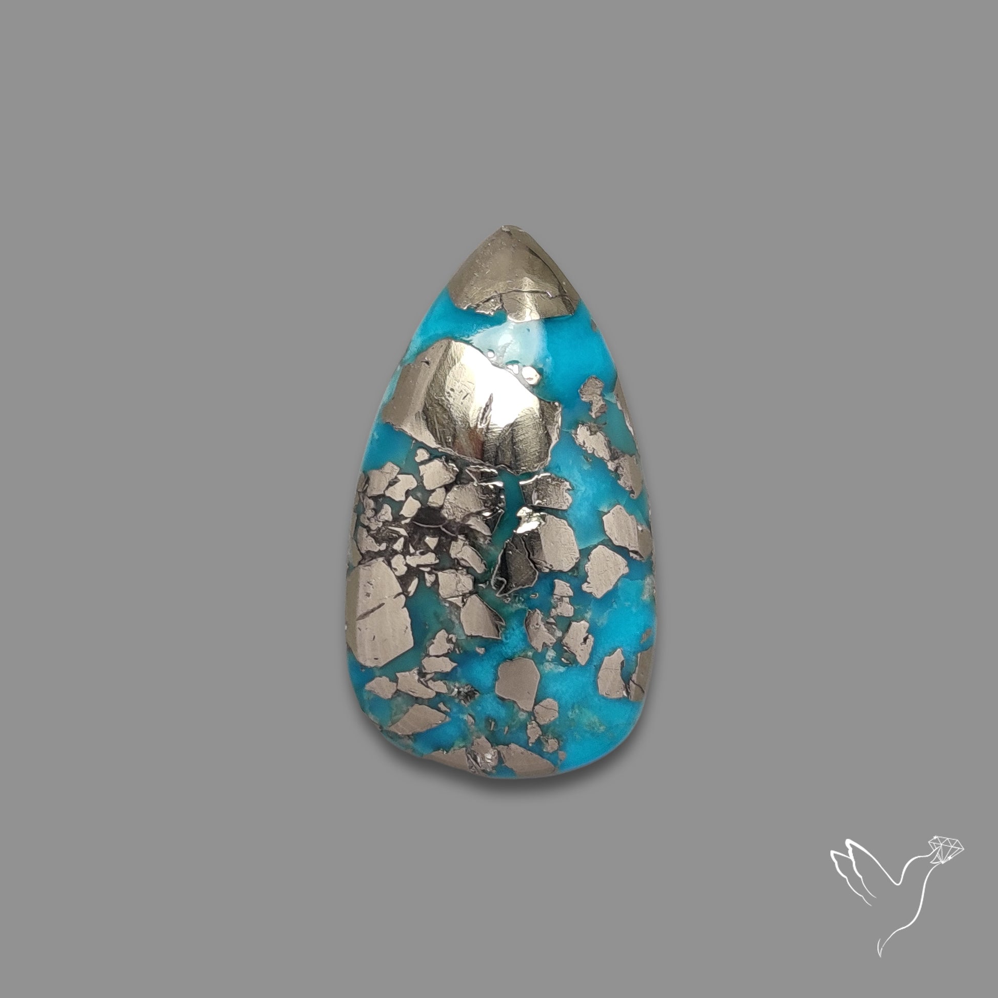 Morenci Turquoise With Pyrite Inclusions