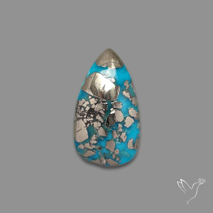 Morenci Turquoise With Pyrite Inclusions
