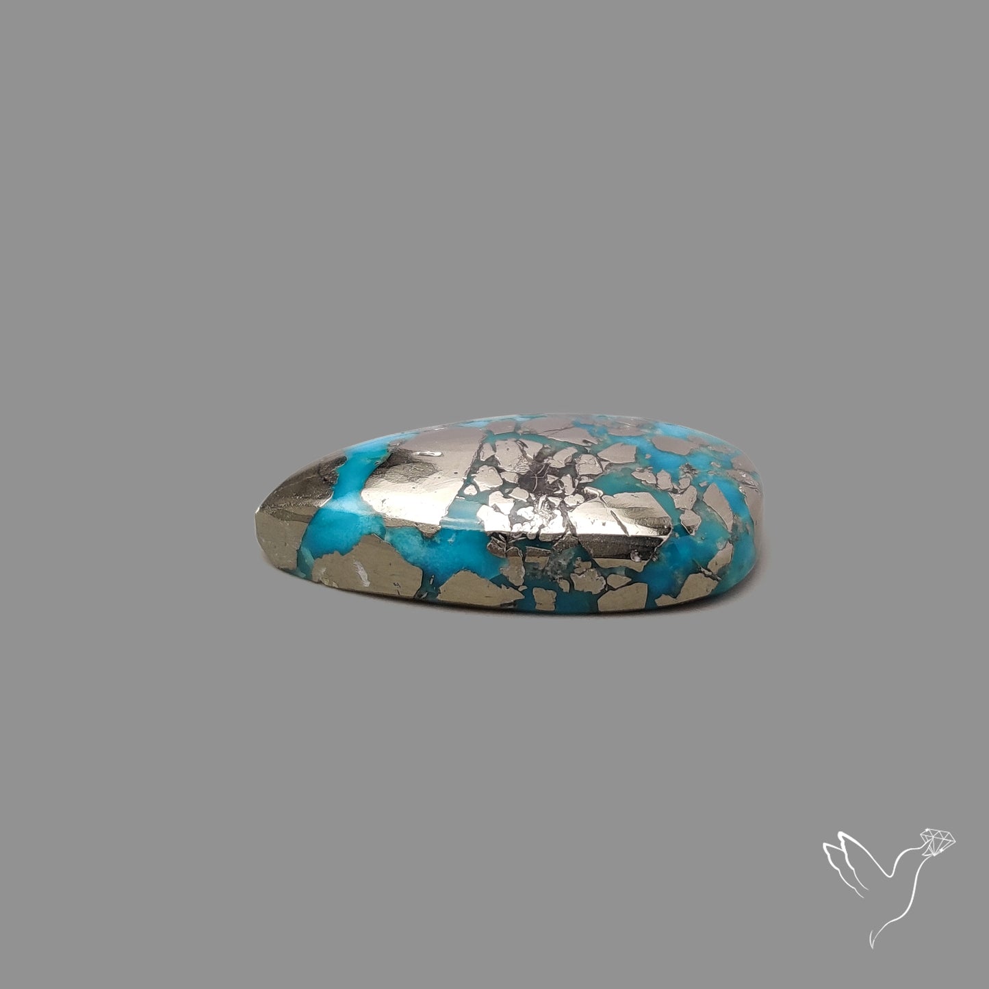 Morenci Turquoise With Pyrite Inclusions