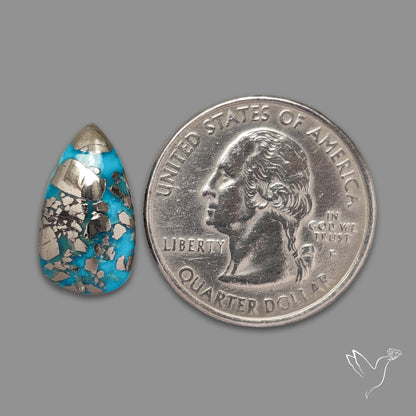 Morenci Turquoise With Pyrite Inclusions