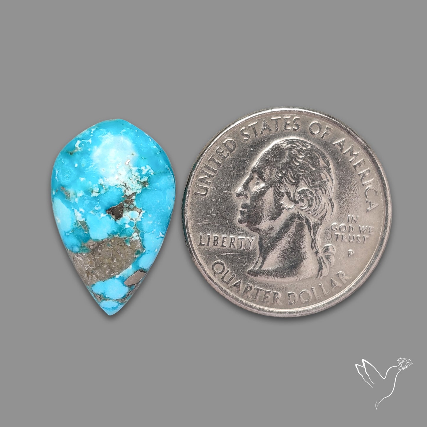 Morenci Turquoise With Pyrite Inclusions