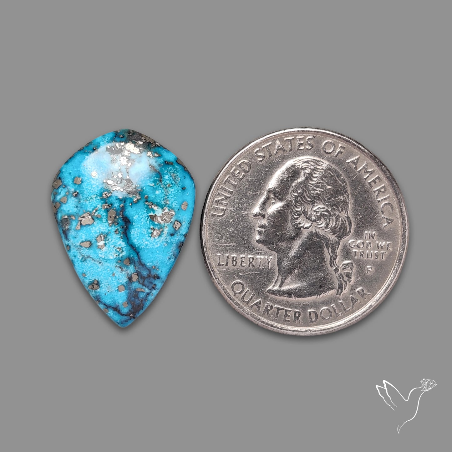 Morenci Turquoise With Pyrite Inclusions