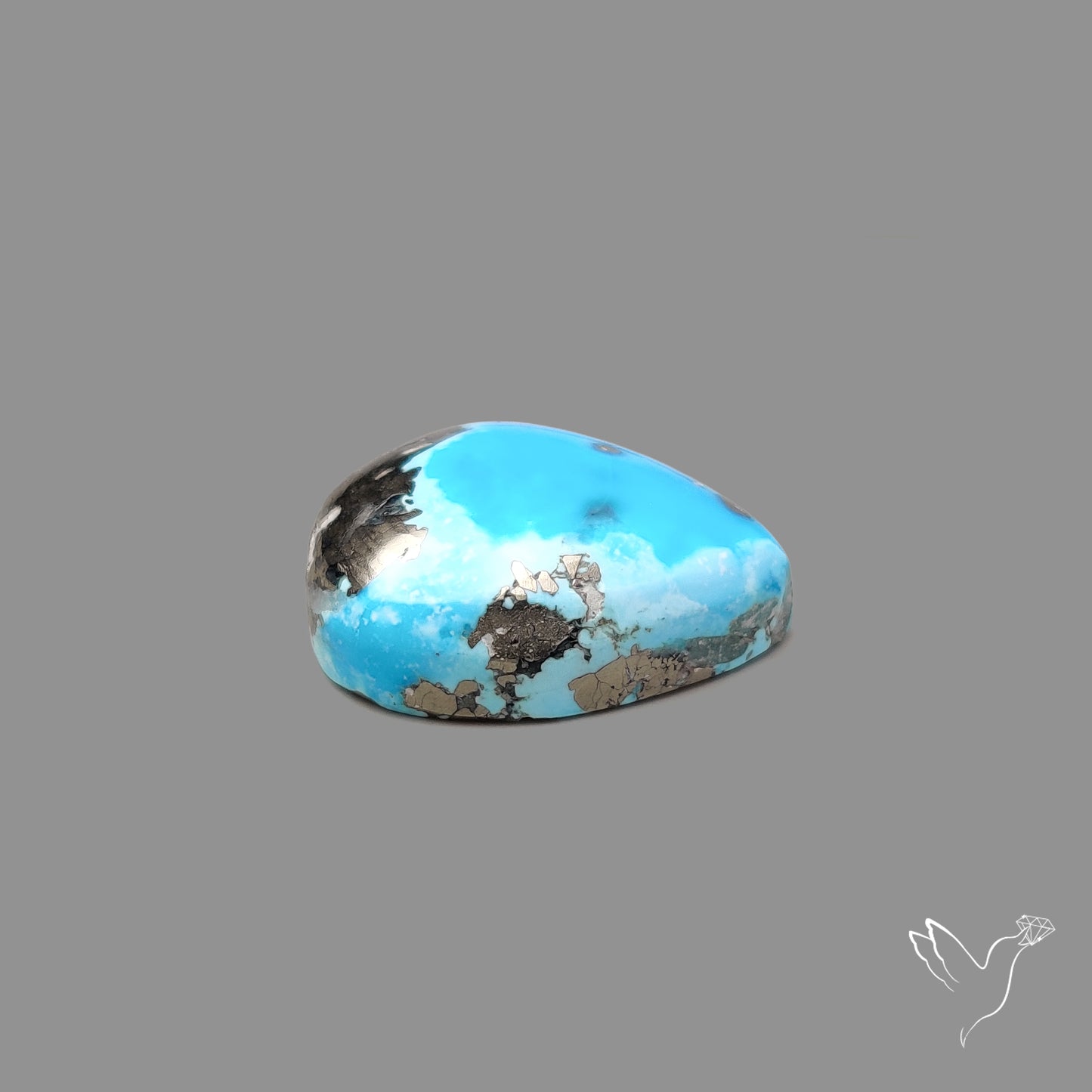 Morenci Turquoise With Pyrite Inclusions