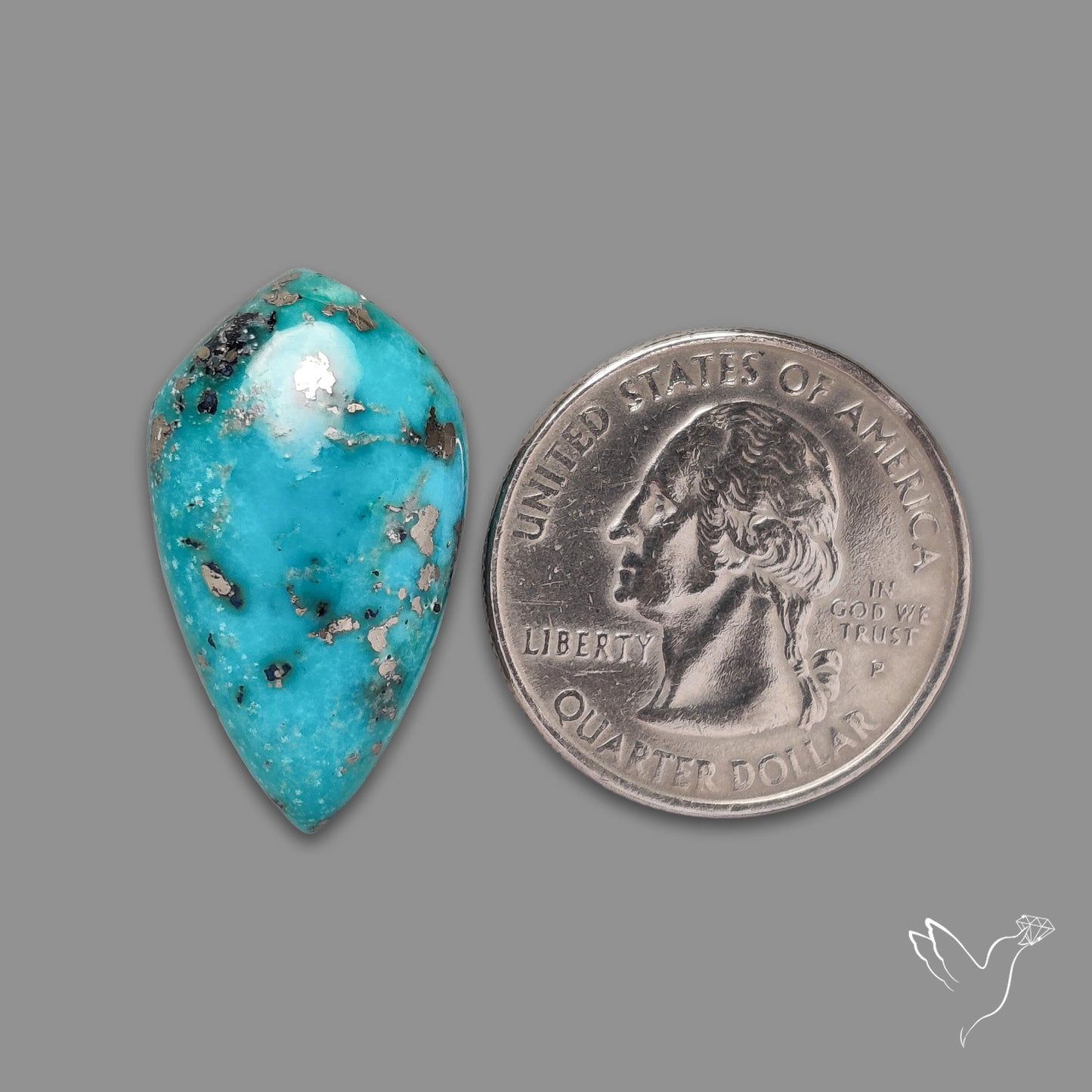 Morenci Turquoise With Pyrite Inclusions