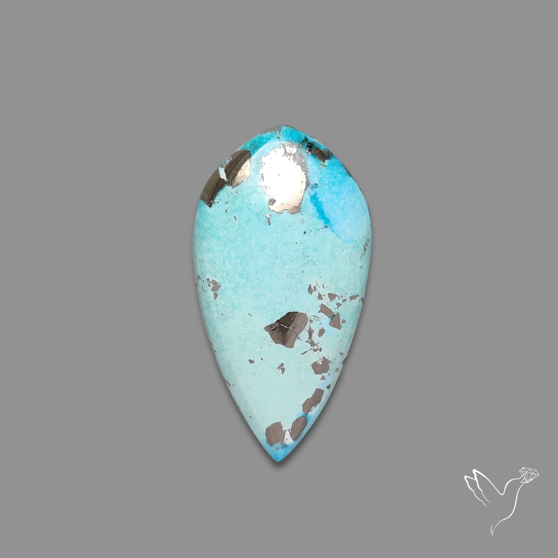 Morenci Turquoise With Pyrite Inclusions