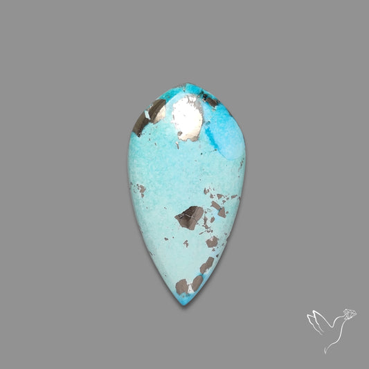 Morenci Turquoise With Pyrite Inclusions