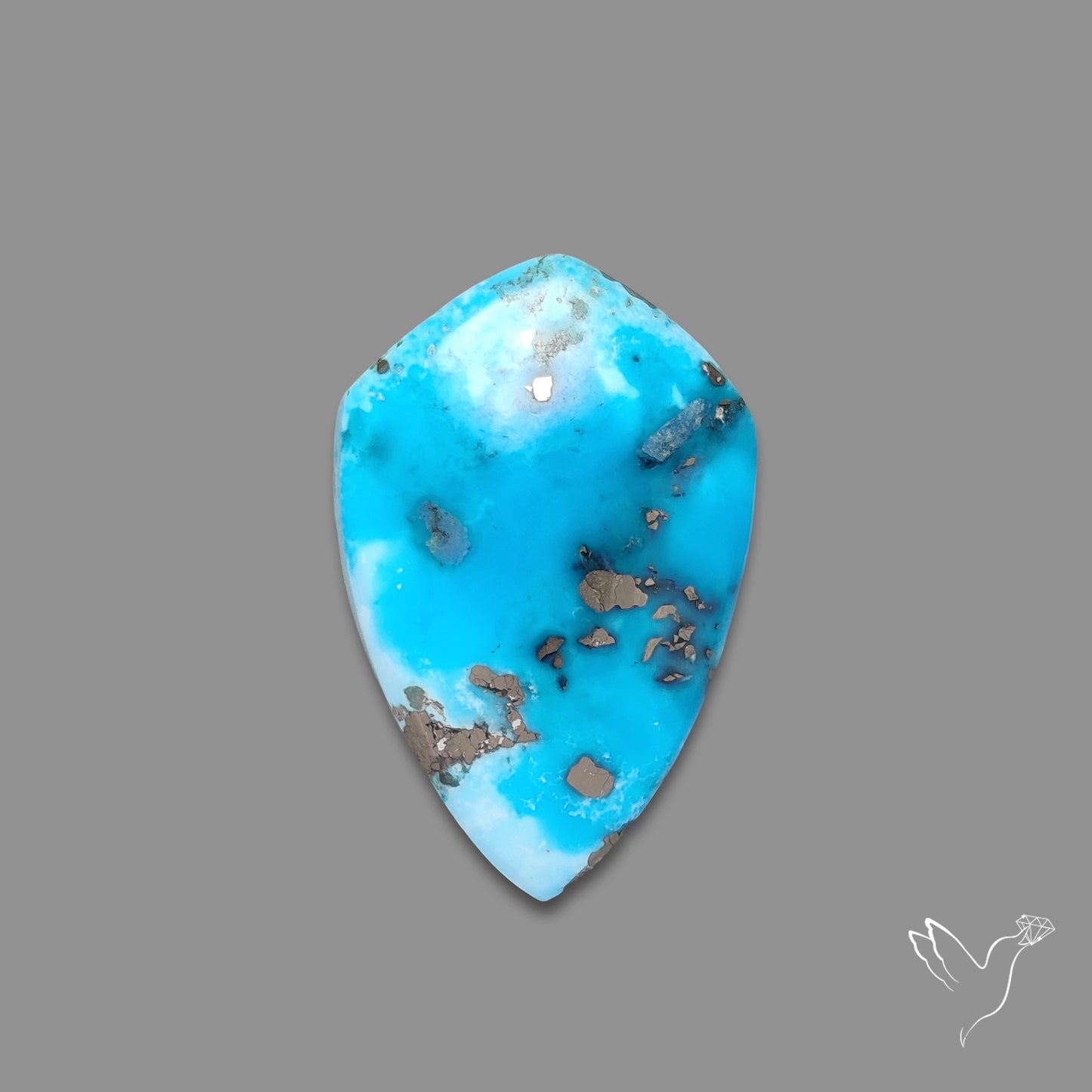 Morenci Turquoise With Pyrite Inclusions