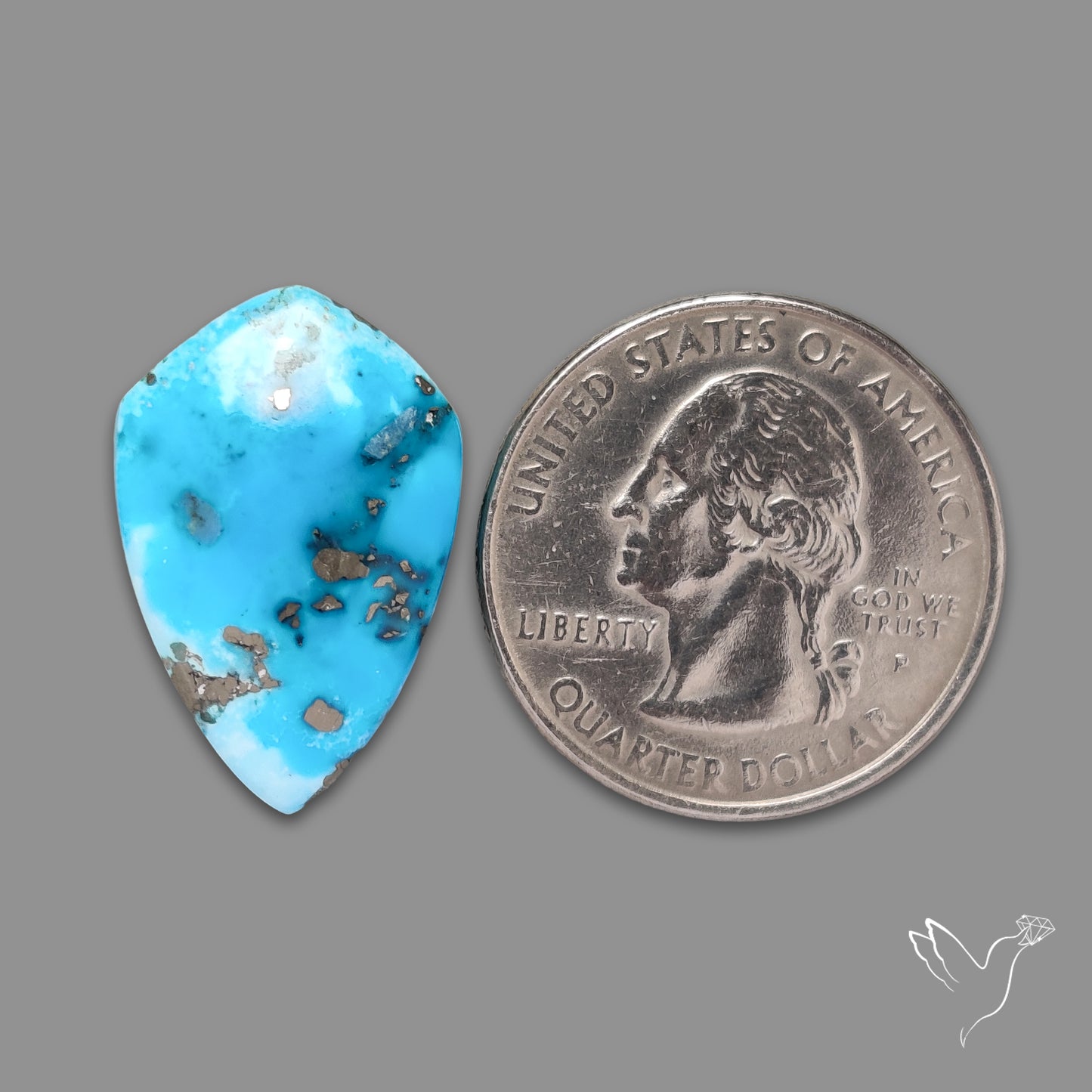 Morenci Turquoise With Pyrite Inclusions