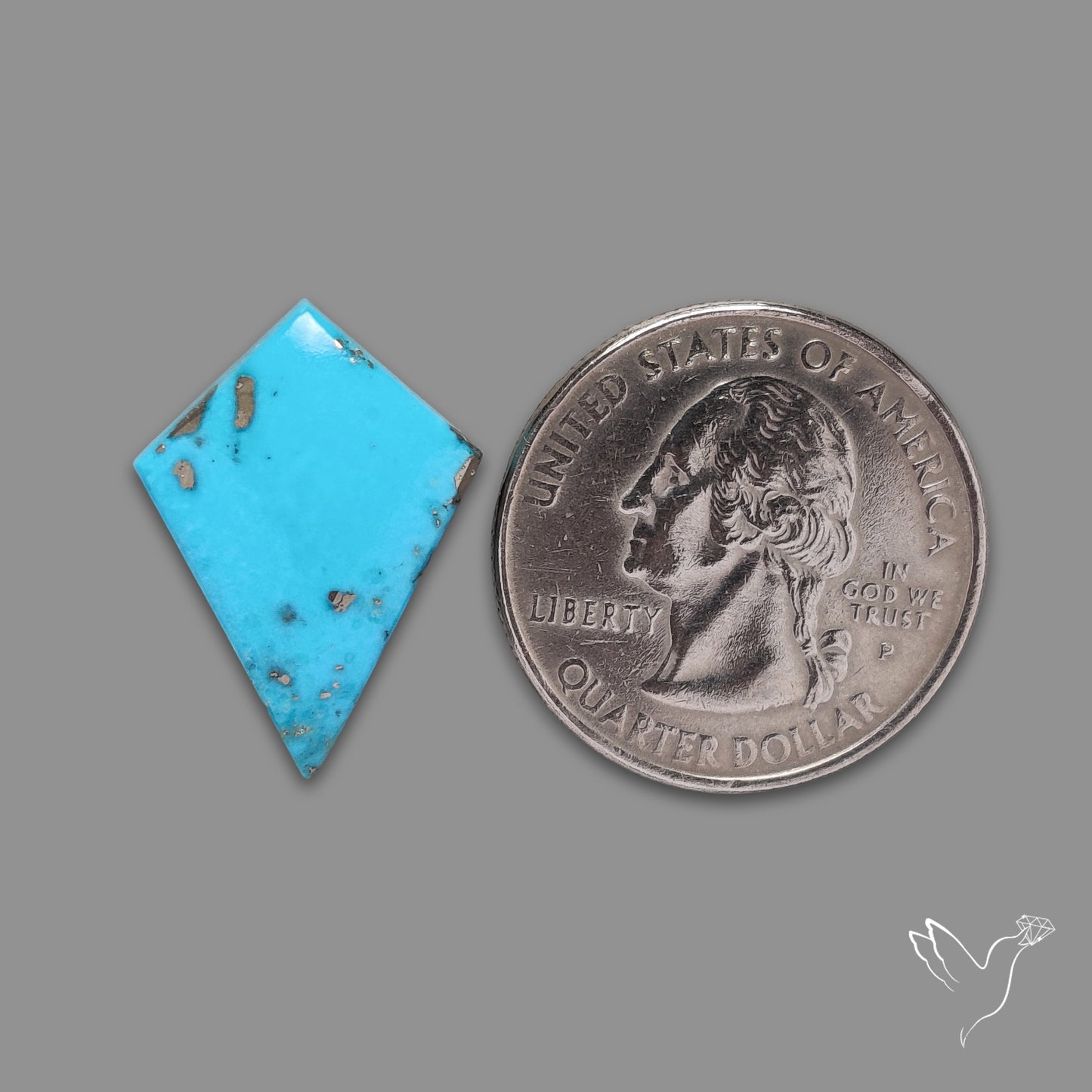 Morenci Turquoise With Pyrite Inclusions