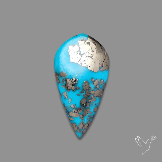 Morenci Turquoise With Pyrite Inclusions