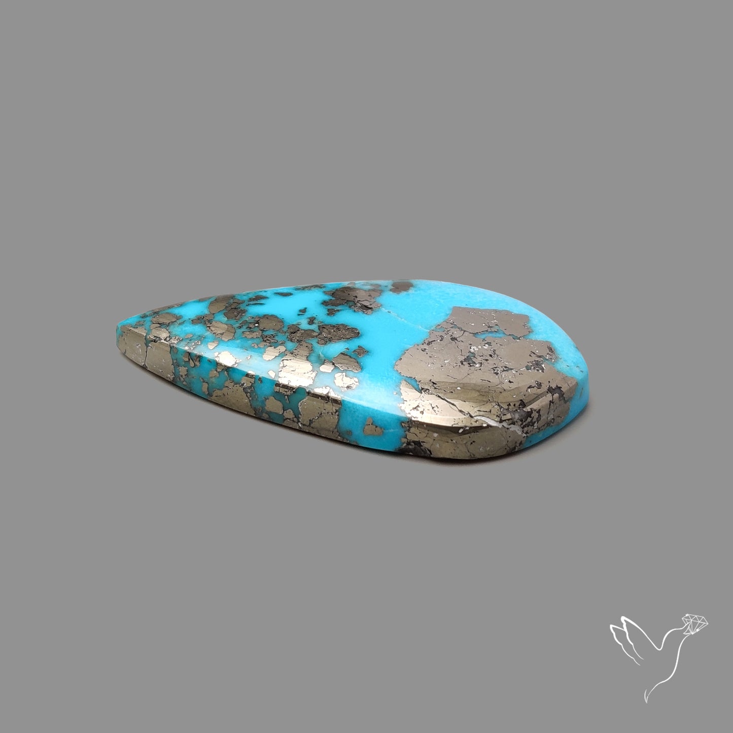 Morenci Turquoise With Pyrite Inclusions