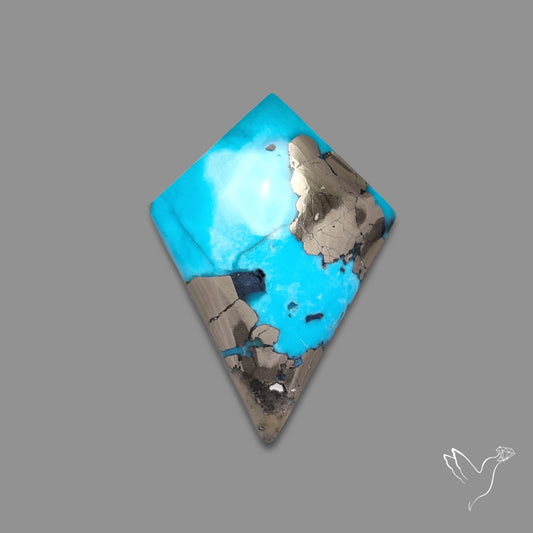 Morenci Turquoise With Pyrite Inclusions