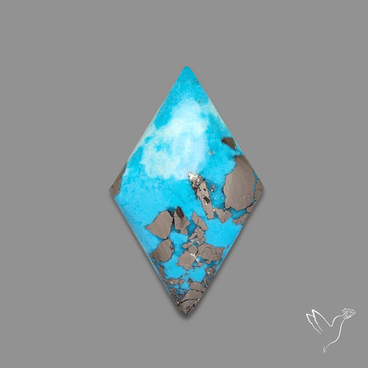 Morenci Turquoise With Pyrite Inclusions