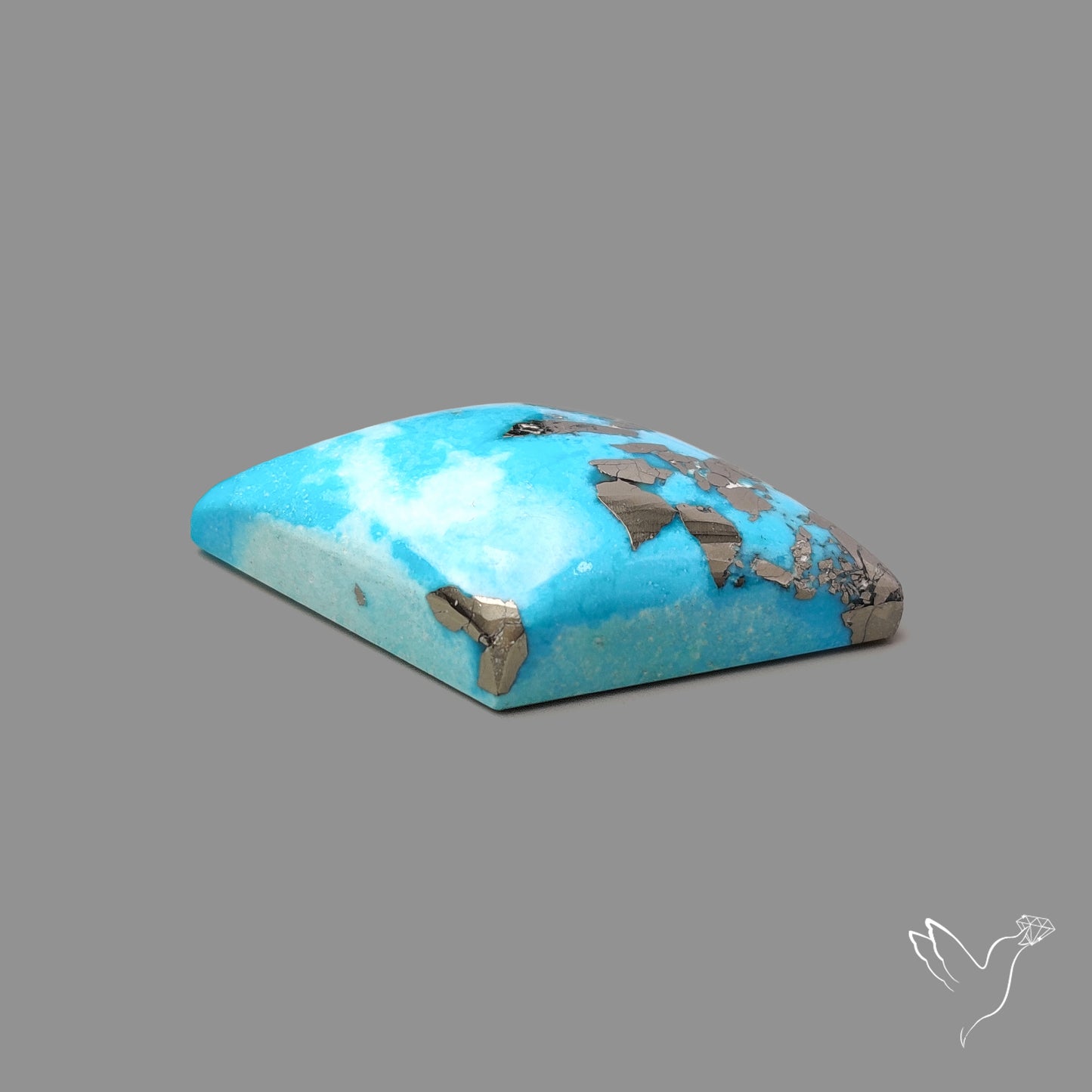 Morenci Turquoise With Pyrite Inclusions