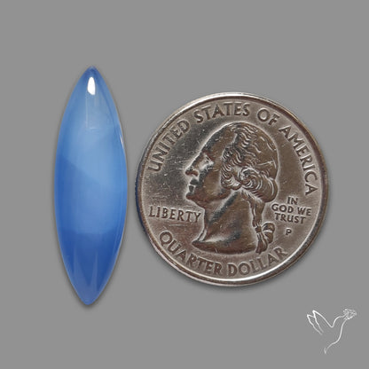 Namibian Blue Chalcedony Gem Chalcedony Cabochon