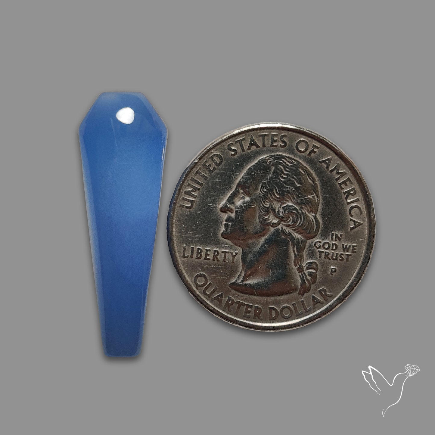 Namibian Blue Chalcedony Coffin