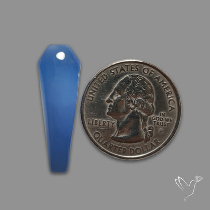 Namibian Blue Chalcedony Coffin